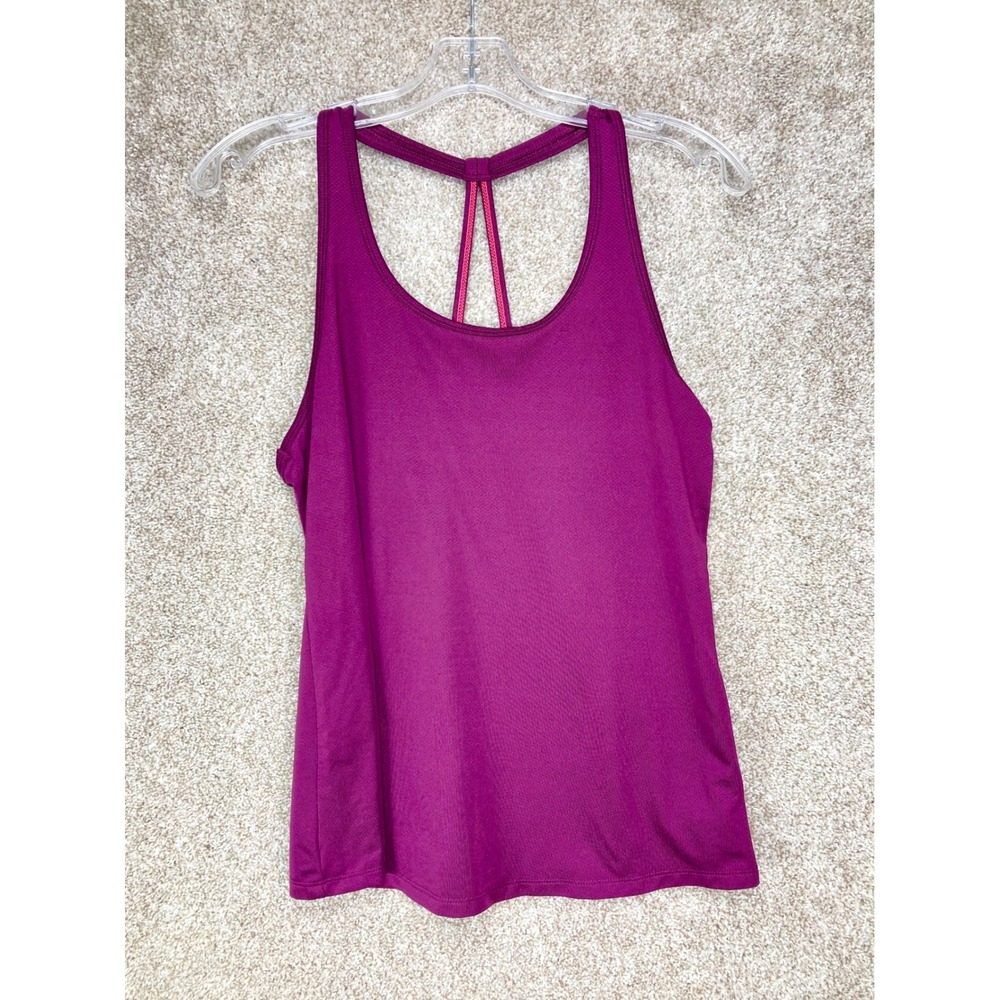 Old Navy Active Strappy Racerback Tank Top Womens XS Purple Workout Sporty Yoga